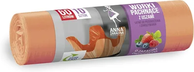 Anna Zaradna Worki na śmieci z uszami - zapach OWOCOWY 60L, 10szt. | Najlepsza cena