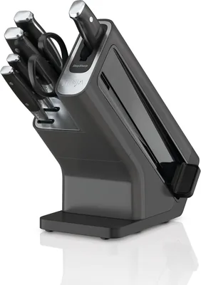 Ninja Foodi K32006EU StaySharp Messerblock-Set 6 Teile mit integriertem Schärfer und Küchen- sowie Kräutermessern