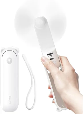 Ventilateur portable JISULIFE avec banque d'alimentation 4500mAh - 37 heures d'autonomie, personnel et pliable