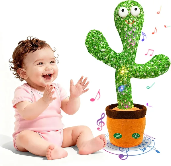 Hunfur Dancing Mimicking Talking Cactus Toy,Funny Gift for Toddler
