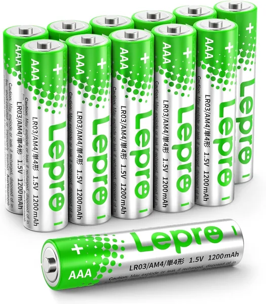Lepro AAA Alkaline Batteries 12 Pack, 1200mAh Triple A Battery with Anti-Leakage Technology