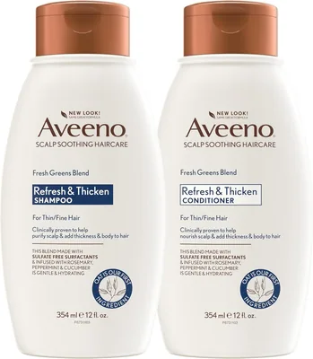 Aveeno Fresh Greens Shampoo + Conditioner (Rosemary, Peppermint & Cucumber)