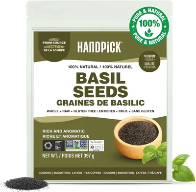 HANDPICK Holy Basil Seeds (397g) - Prebiotic Sabja