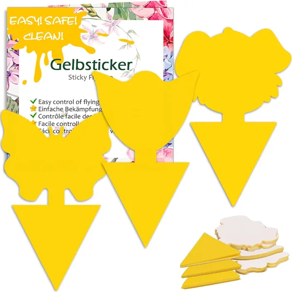 Blooven Yellow Stickers Fungus Gnats Control Pack of 30