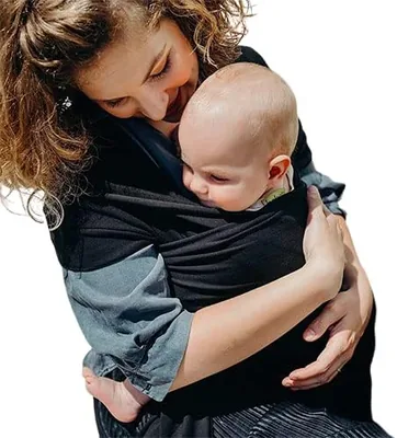Mae Baby Fular Ergonómico Suave para Bebé y Recién Nacido | Portabebé | Hasta 10Kg | Hecho en México | Negro | Descuento del 10%