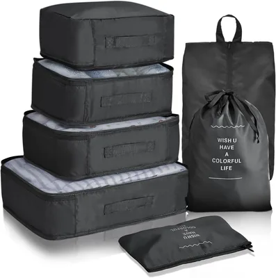 VAGREEZ Packing Cubes Set, Black
