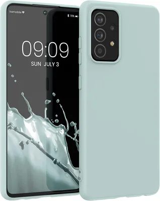 Étui kwmobile Compatible avec Samsung Galaxy A52 / A52 5G / A52s 5G - Coque en Silicone Souple - Menthe Froide