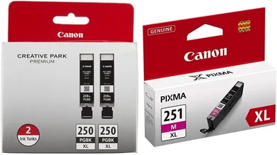 Canon PGI-250XL & CLI-251XL Black Magenta Ink - MG MX Series