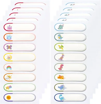 Waterproof Baby Bottle Labels - 80pcs School Name Stickers, Personalized, Self-Laminating