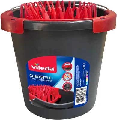 Vileda Cubo Gris Style - Cubeta con Exprimidor Resistente Best Deal