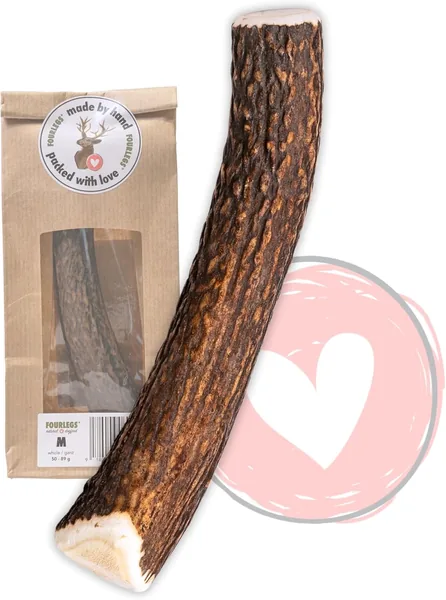 FOURLEGS® Przysmaki dla Psa, Naturalne Poroże Jelenia 100%, Minerały, Smak Jelenia, Gryzak dla Psy - Najlepsza Oferta
