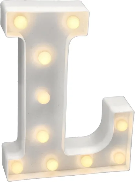 Jandei - Illuminated LED Letters, Letter L with Warm White Light