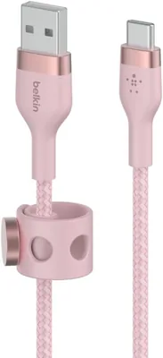 Belkin USB-A to USB-C Braided Silicone Cable Compatible with iPad Mini/iPad Pro/iPad Air/Galaxy/Andr