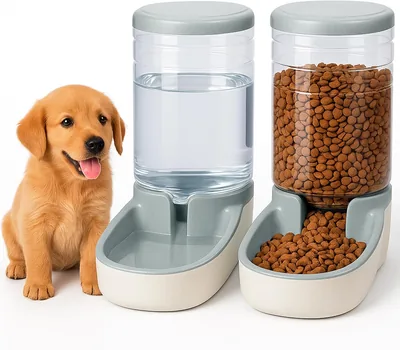 Edipets, Distributeur automatique de nourriture et d'eau pour chats et chiens 2 unités 3.8 L Bol gris - Meilleure Offre