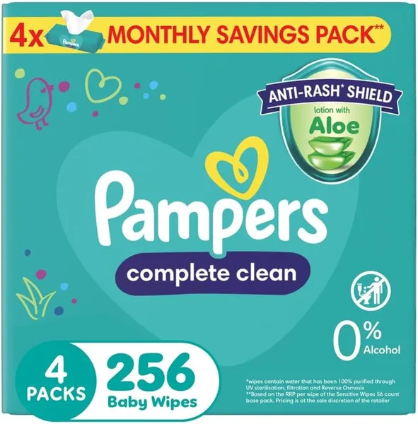 Pampers Complete Clean Baby Wipes - 256 Wipes: 23% Off