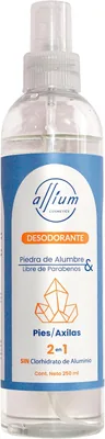 Desodorante Natural con Piedra de Alumbre 250 ml para Pies y Axilas - Libre de Aluminio y Parabenos, Antibacteriano - Ahorra un 20%