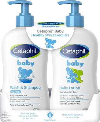 Paquete de Cetaphil - Champú y Loción Diaria para Bebés, 399mL c/u