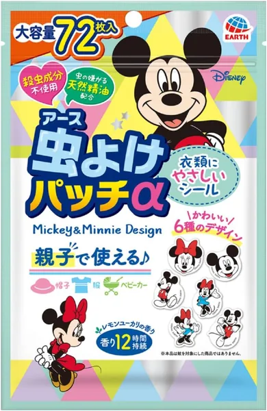 Insect Repellent Patches, Sticker Type, Mickey & Minnie (72 Pieces)