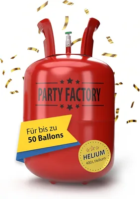 Heliumgasflasche für 50 Ballons | 400L Heliumfüllung für Folienballons, Party & Hochzeit
