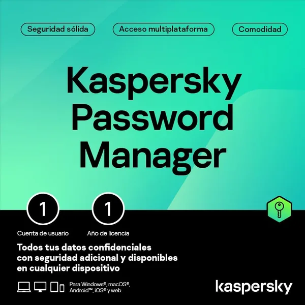 Kaspersky Password Manager | Sin límite de dispositivos | 1 Año | Multiplataforma | Código enviado
