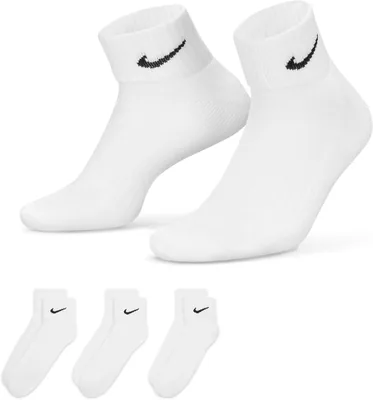 Nike One Quater Socks 6 Pair Set (Size 34) Mixed Colours
