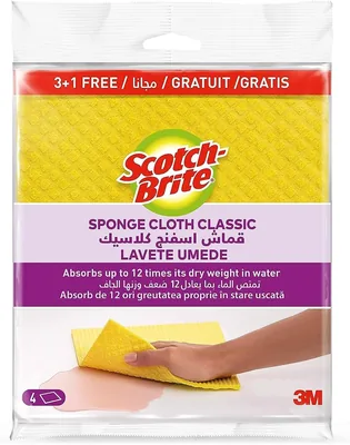 Scotch Brite Sponge Cloth Classic 3+1 - Save 8%