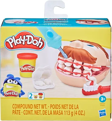 Play-Doh Massinha de Modelar Infantil Brincando de Dentista - Conjunto com Acessórios e 2 Potes | 50% Off