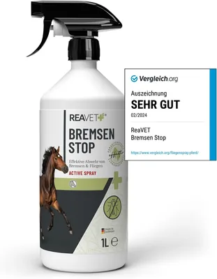 Reavet Bremsenstopp für Pferde 1L mit Aloe Vera, Insektenspray