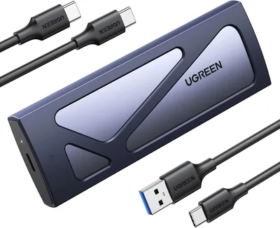 UGREEN NVMe M.2 USB 3.2 SSD Behuizing Adapter met Koelpad 10Gbps (Zilver) | USB C 3.2 Gen 2 10Gbps UASP NVMe M.2 2230 2242 2