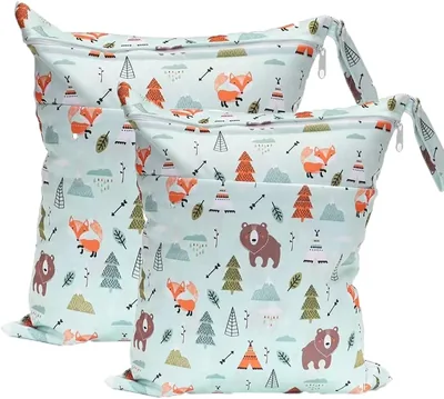 TRASUN Wassertasche für Babys Windeln Schwimmausrüstung - Feucht-Trockene Umkleidetasche 3 wasserdichte, waschbare Beutel Organizer