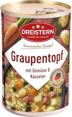 DREISTERN Graupentopf 400g - Garden Vegetables & Kasseler