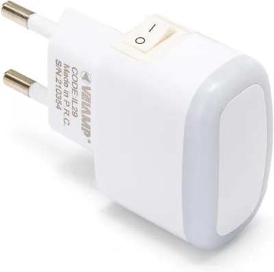 Luci notturne Velamp FROOT LED con pulsante ON/OFF - Compatte e eleganti, illuminazione naturale - Risparmio spazio - Perfette per camere da letto