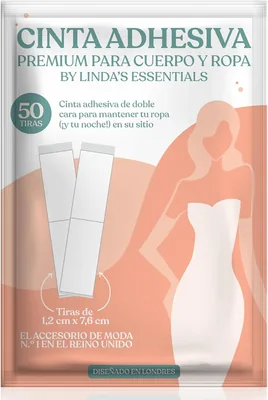 Pegatinas de Linda para Ropa y Cuerpo Doble Cara (50 Unidades) - Pegamento Transparente para Vestidos y Trajes | Mejor Precio