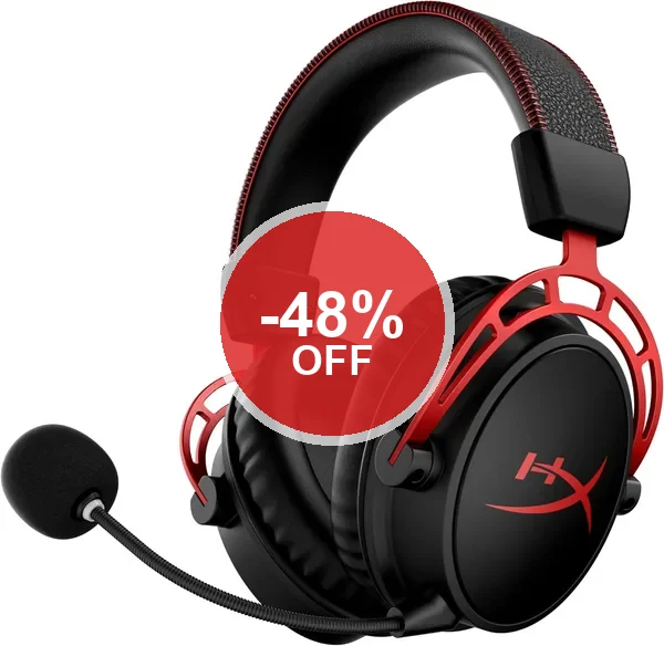 HyperX Cloud Alpha Sans Fil Casque de Jeu PC - 48% Off