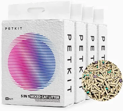 Limpieza fácil para tu gato: Petkit 5 en 1 con activado de carbono - 4 bolsas (16% Descuento)