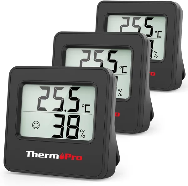 ThermoPro TP157-3 Thermomètre Numérique Interieur, Hygiomètre Température et Humidité pour Chambre d'Enfant avec Icône Visage - Meilleur Prix
