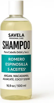 Champú con Aceite de Romero, Espinosilla y 5 Aceites para Reparación y Cuidado Intensivo 500Ml. Ahorra un 6% - Oferta Exclusiva