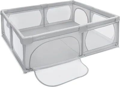 Mobysystem Baby Playpen Aktivitetscenter för Barn Inne med Slipfritt Base, Stabil Vattendörrad, Waterdicht Material, Tra
