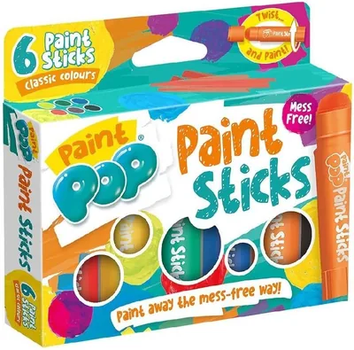Paint Pop CP01 6-Piece Color Set | Washable Art Markers