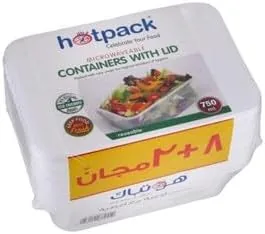 Hotpack Microwave Container 750ml + 8 Pack Free