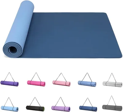 Good Nite Yoga Mat Gymnastik Pilates Tréningmatt för Kvinnor Non-Slip Dick 6mm med Draghandtag Tpe 183x61x0.6cm Best Deal