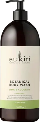 SUKIN Botanical Body Wash Lime Coconut 1L Best Deal