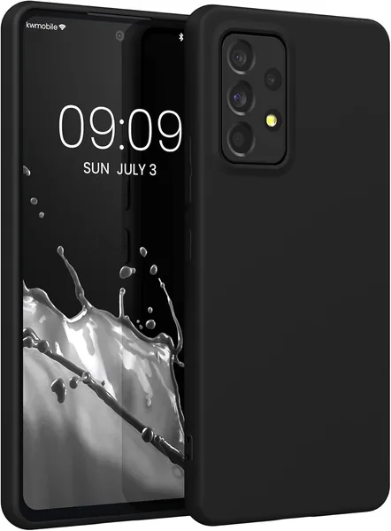 Étui kwmobile Compatible avec Samsung Galaxy A53 5G - Coque Protectrice en Silicone Souple - Noir