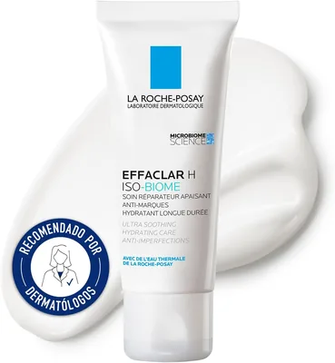 La Roche-Posay Effaclar H Iso-Biome Crema Hidratante para el Día, 40 ml | Repara y Hidrata Piel Sensible
