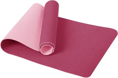 Narwhal Yogamatta TPE halvfrion 6 mm tjock, gymnastikmatta sportmatta med bärrem, lätt fitnessmatta för yoga pilates träning