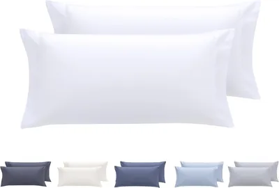 TodoCama Juego de 2 Fundas de Almohada, Microfibra Extra Suave, Hipoalergénica, Tamaño 70 x 40 cm, Blanco - Mejor Oferta