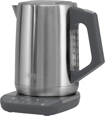 Ninja Perfect Temperature KT201EU Wasserkocher Edelstahl | 1.7 L, LED-Anzeige, Wasserkocher mit Druckkochfunktion und verschiedenen Einstellungen