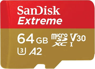 SANDISK Extreme 64GB microSDXC Card 25% Off