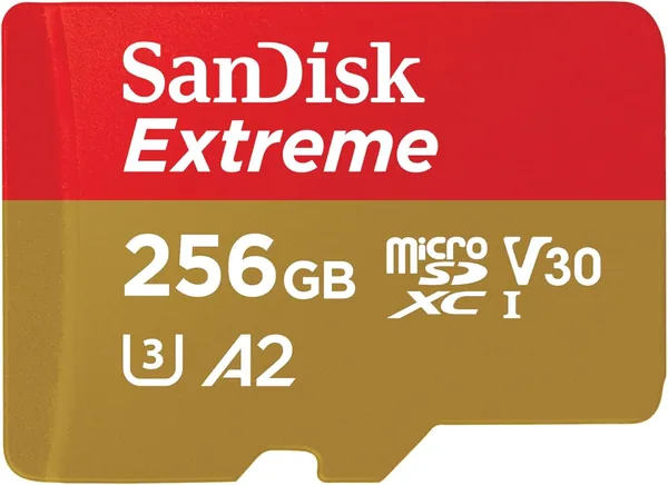 SanDisk Extreme microSDXC UHS-I Memory Card 256 GB + Adapter