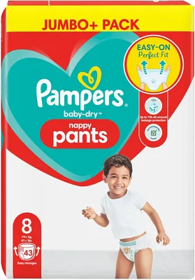 Pampers Baby-Dry Nappies Size 8 - 43 Pack Best Deal
